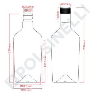 Pudel Reginolio 750ml – mittekorduvtäidetav kork Guala (11 tk)