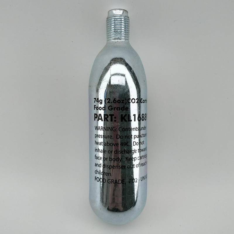 CO2 cartridge 74g with 5/8-18UNF thread
