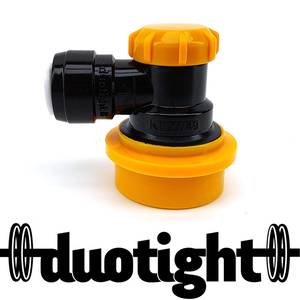Palloliitäntä 8mm Duotight musta-keltainen neste