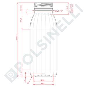 Flaska 250ml PET Plus skruvhals (500st)