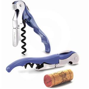 Corkscrew Pulltap's Colour blue with leather case