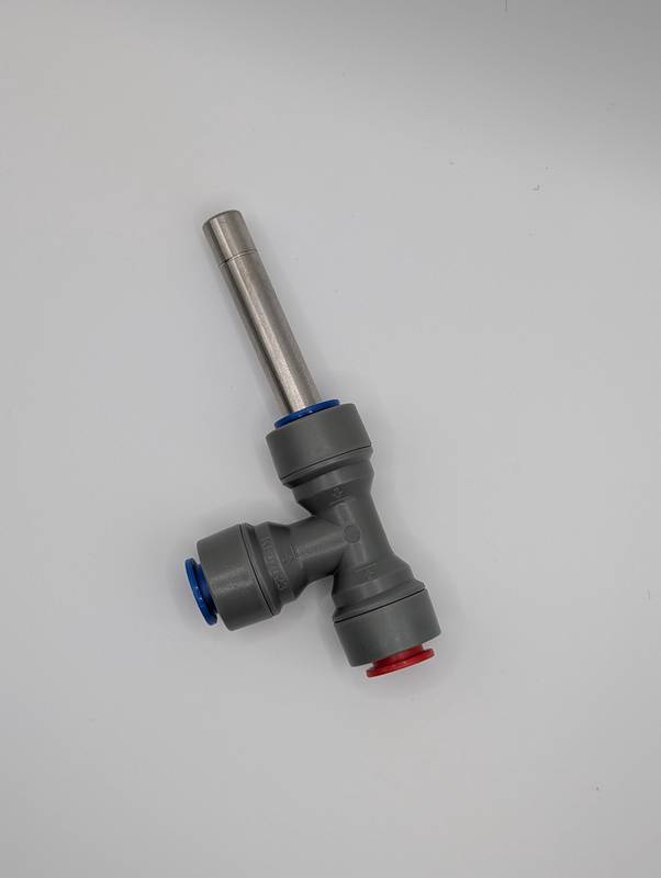 T-veida savienojums 9.5x9.5x9.5mm Duotight ātrais savienotājs ar termokabatas ievadi 3,5-4,5mm