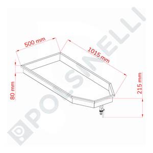 Draining board 1000x500 – stainless steel