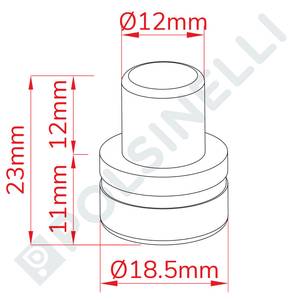 Synthetischer T-Korken ø12 Kopf ø18,5 / H11 mm gerillt 100 Stk.