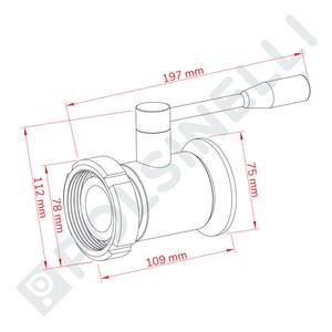 Kuulkraan DIN 40 M x GA 50 roostevaba teras