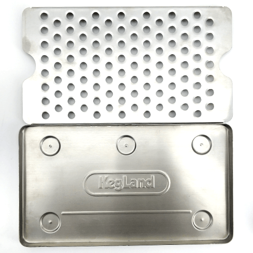 Drip tray 30x17x1.5cm punched countertop stainless steel