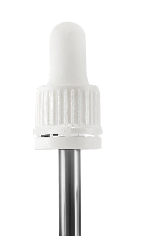 Tamper evident dropper black 18/410; glass tube 100mm