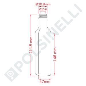 Marasca-pullo 250ml Uvag vihreä 42 kpl
