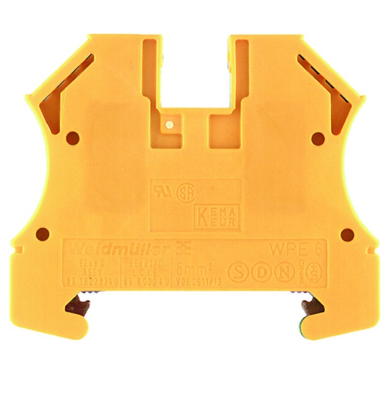 WPE 6 Riviklemm, kruvi, kolla-roheline, W-seeria, 6 mm², 720 A (6 mm²)