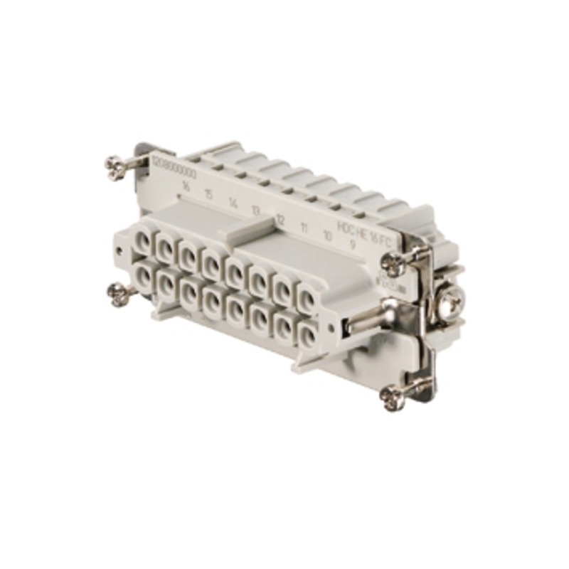 HDC HE 16 FC HDC sisestus, emane, 500 V, 16 A, pooluste arv: 16, pressühendus, suurus: 6
