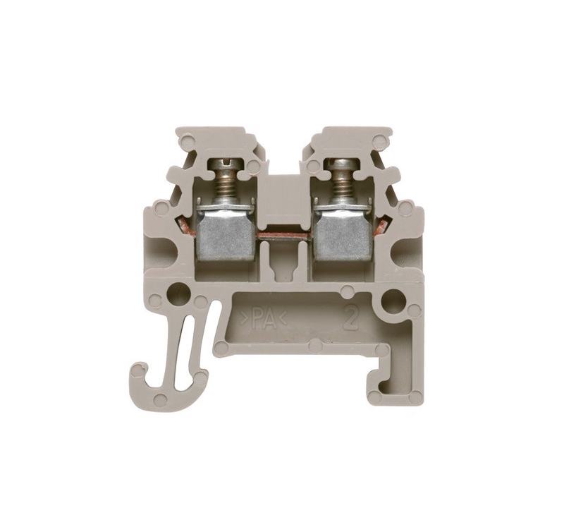 WDU 1.5/R3.5 Riviklemm 1,5 mm² 17,5A 400V, kruviühendus, tumebeež, TS 15, V-0, Wemid, 130°C