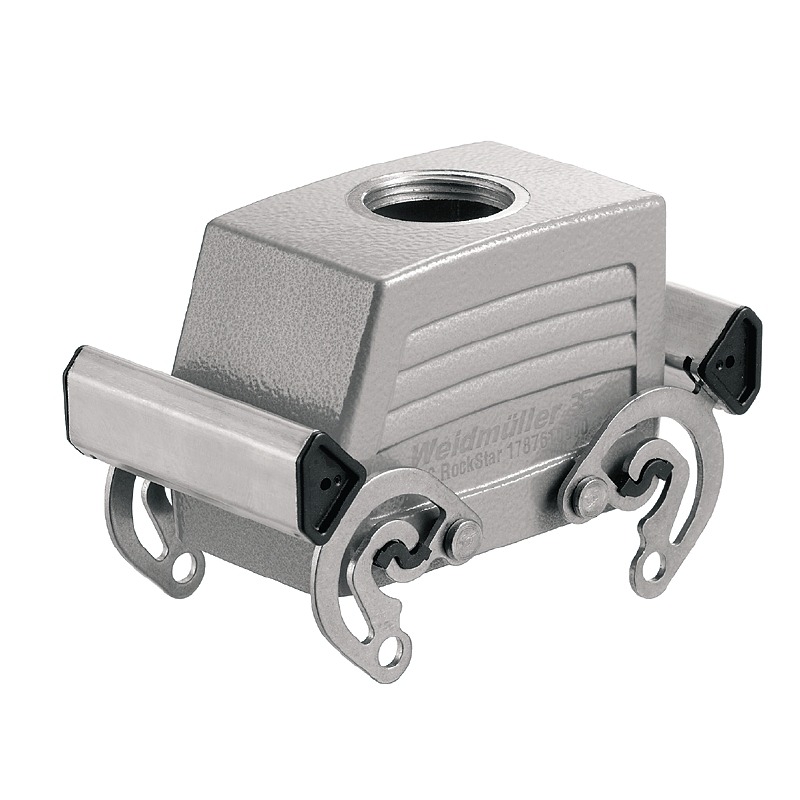 HDC 10B TOBO 1M25G HDC korpused, 4,  IP65, kaablisisend ülalt, pistiku korpus, ülaosas külgmine lukustusklamber, standardne, kaablisisendi suurus: M 25