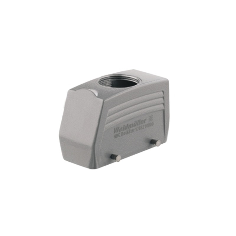 HDC 16B TOBU 1M25G HDC korpused, 6, IP65, kaablisisend ülalt, pistiku korpus, külgmine lukustusklamber alumisel küljel, standardne, kaablisisendi suurus: M 25