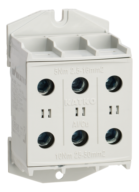 KL3x1x50 Al/Cu 2,5-50 mm2 Terminal Block GREY