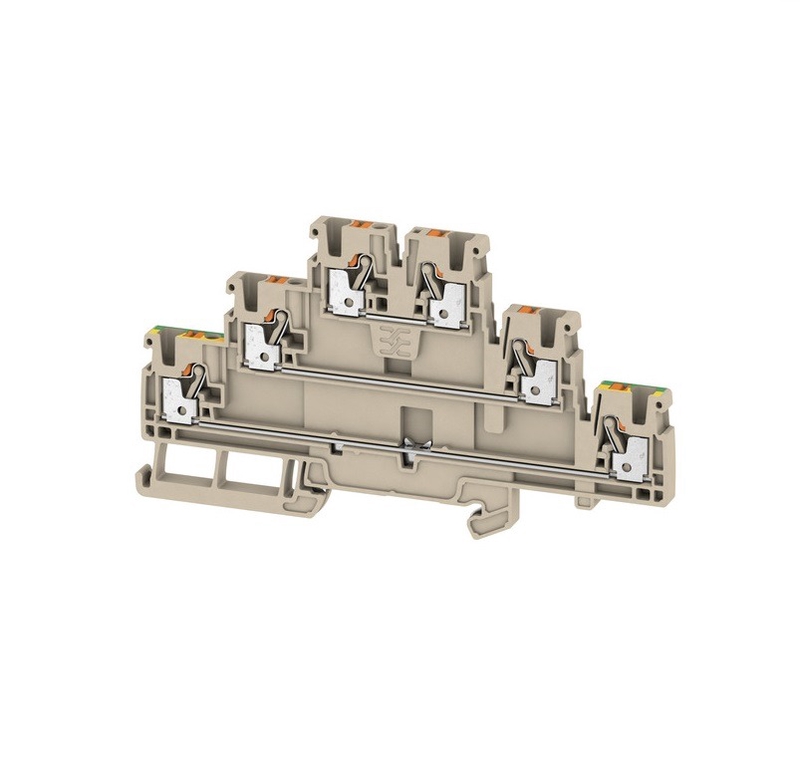 A3T 2.5 FT-FT-PE Riviklemm, mitmetasandiline moodulklemm, PUSH IN, 2,5 mm², 800 V, 24 A, tumebeež