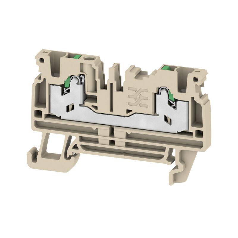 S2C 2.5 läbivklemmliist, SNAP IN, tumebeež, 2.5 mm², 24 A, 800 V
