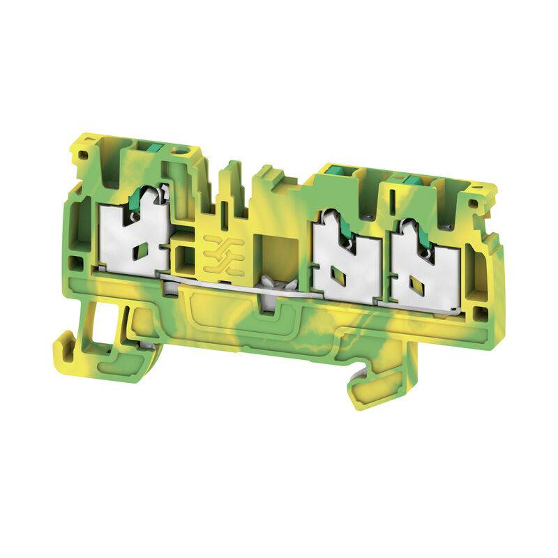 S3C 2.5 PE-klemm, SNAP IN, roheline/kollane, 2.5 mm², 800 V
