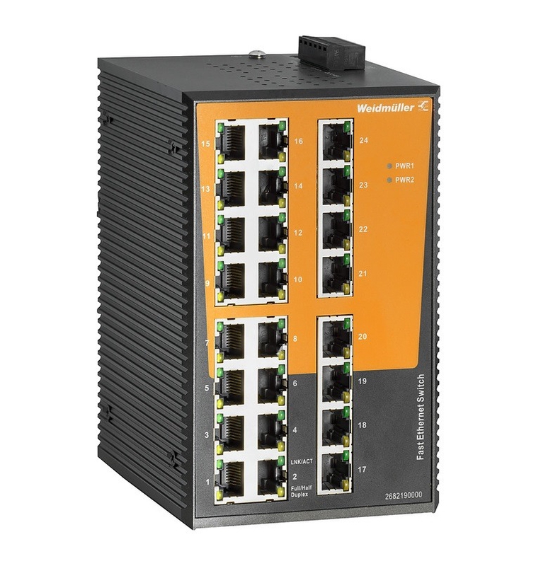 IE-SW-EL24-24TX Võrgulüliti, haldamata, Kiire Ethernet, Portide arv: 24x RJ45, IP30, -40 °C...75 °C