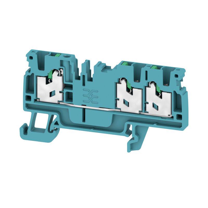 S3C 2.5 BL läbivklemmliist, SNAP IN, sinine, 2.5 mm², 24 A, 800 V