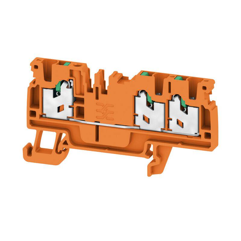 S3C 2.5 OR läbivklemmliist, SNAP IN, oranž, 2.5 mm², 24 A, 800 V