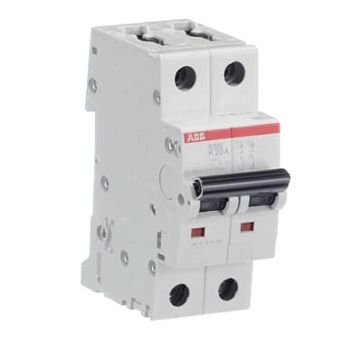 S202-K20 Kaitselüliti, 230/400VAC, Inom: 20A, poolused: 2, Iseloom: K, 6kA
