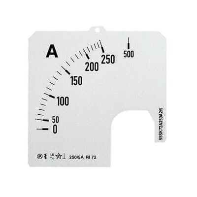 SCL-A1-150/72 150A,Vahetatav kalibreeritud skaala AC-vahelduvvoolu ampermeetrile (72x72mm)