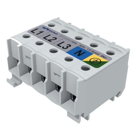 KL5x16 Al&Cu 1,5-16mm2 klemmiplokk 3x1HALL+1xSININE+ 1xY/G