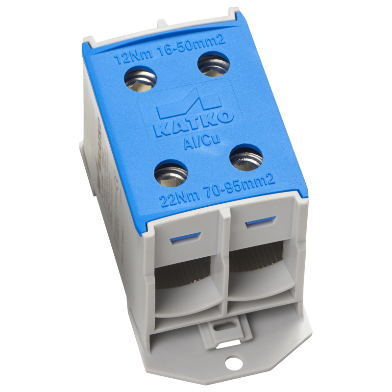 KL2x95N Al/Cu 16-95 mm² Klemmplokk SININE