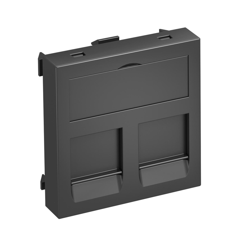 DTG-2C SWGR1 Keskplaat 2-le andmeside pesale, tüüp C 45x45mm, must
