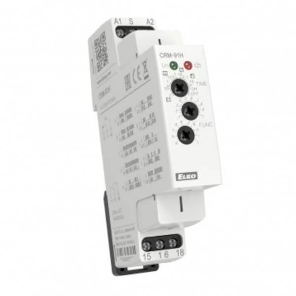 CRM-91H /UNI Moodulaegrelee, 10 funktsiooni, 1CO, 0,1sek-240h, 12-240VAC/DC, Elko