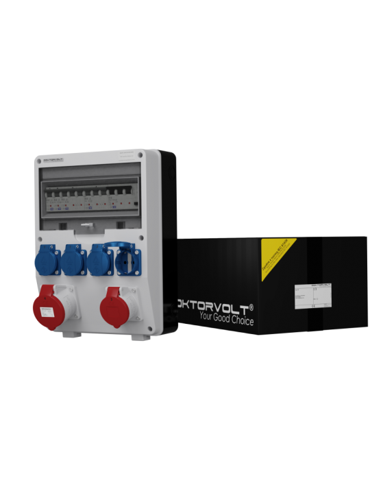TD-S/FI 32A 16A 4x230V Elektrijaotuskilp