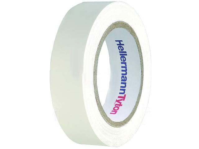 El.teip HELLERMANN VALGE 15mmx10m