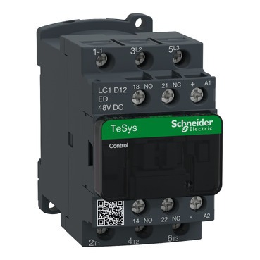 Kontaktor, TeSys Deca, 3P(3NO), AC-3/AC-3e, <=440V, 12A, 48V DC mähis, kruviklemmid