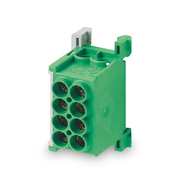 MAG25-2 roheline 2x25mm2 400V jaotusklemm