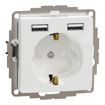 PPESA SÜV,MAANDUS + 2xUSB VALGE, Sedna Disain