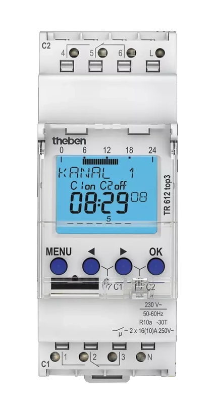 Digitaalne progr. kell TR 612 TOP3 (2 kanaliga)