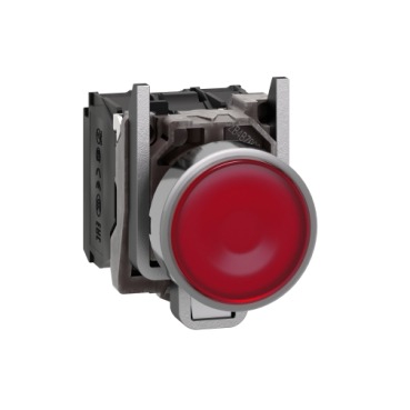 XB4BW34B5 PUNANE SURUNUPP 1NC+1NO 24V DC/AC