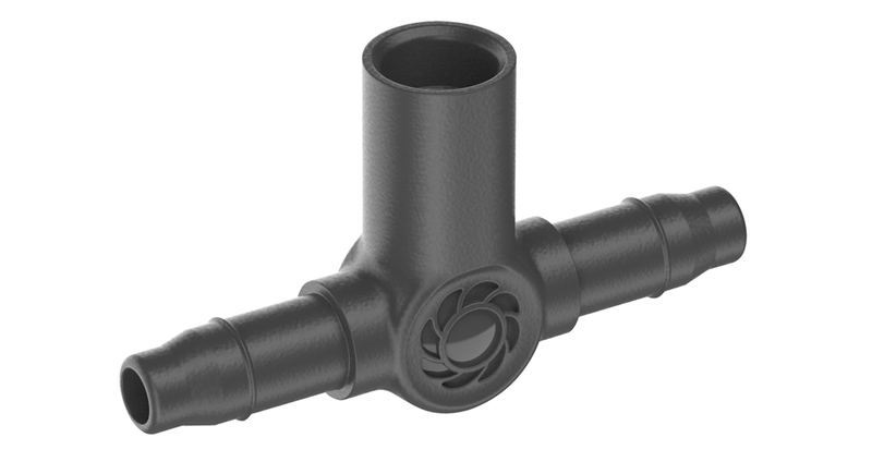 T-liitmik pihustile 4,6 mm, Art. nr 1348 5 tk ja 1350  1 tk