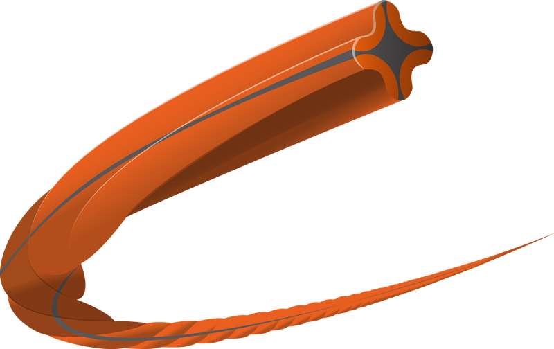 Trimmijõhv Whisper Twist Ø2,4mmx210m oranž/must