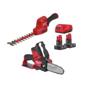 MIlwaukee hekipügaja ja oksasae komplekt POWER PACK M12 FPP2OP2-642