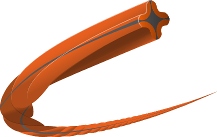 Trimmijõhv Whisper Twist Ø2,0mmx15m oranž/must, kastis 16tk