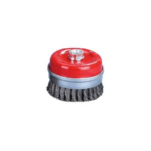 MOST Eco торцевая щетка оплетенная диаметр 75 мм резьба M14, стальная проволока 0,5 мм thumbnail