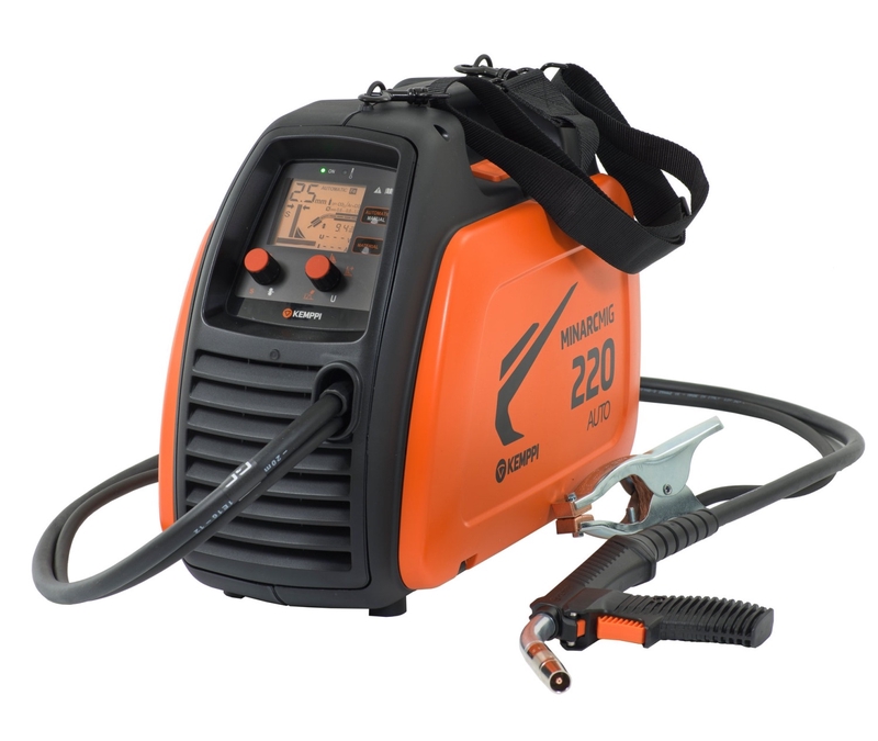 Kemppi MinarcMig 220 Auto MIG Package, 230v CE. Includes Fitted GC 223G MIG Torch, Earth & Gas Hose 61008220