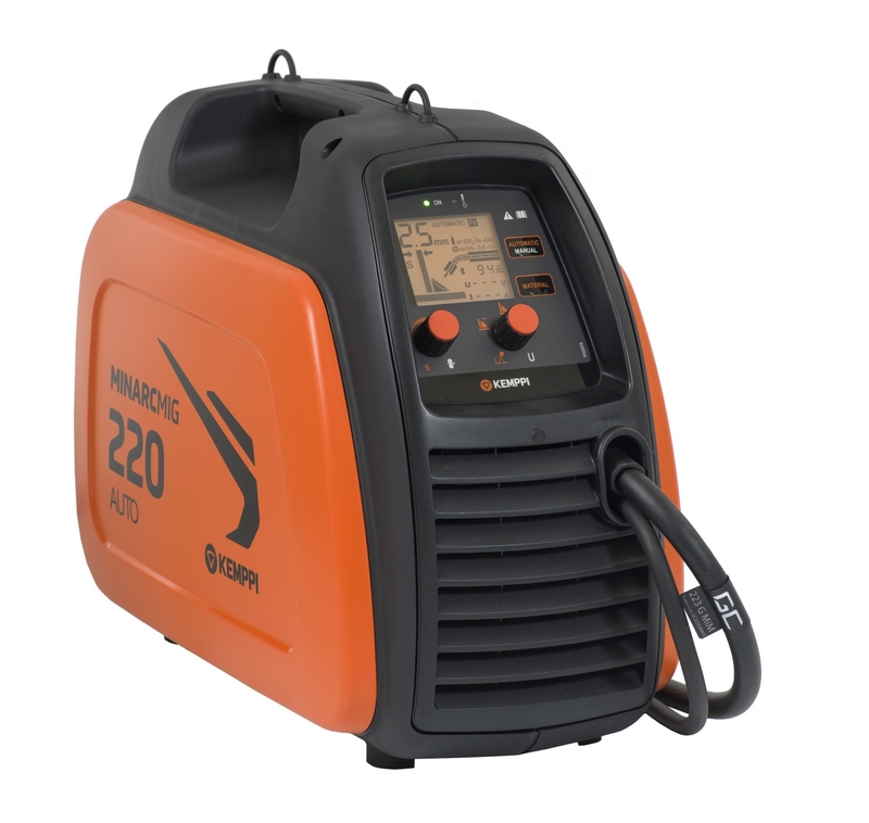 Kemppi MinarcMig 220 Auto MIG Package, 230v CE. Includes Fitted GC 223G MIG Torch, Earth & Gas Hose 61008220