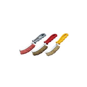 Hand brush with plastic handle 260 mm, gray, stainless steel INOX wire 0.3 mm, MOST Eco thumbnail