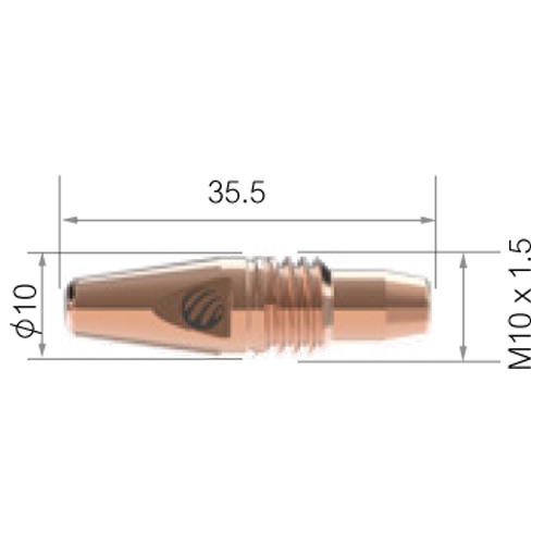 Contact Tip M10X35.5x1.0 CUCRZR