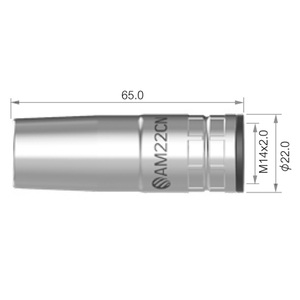 Gas nozzle M22 conical FI16 thumbnail