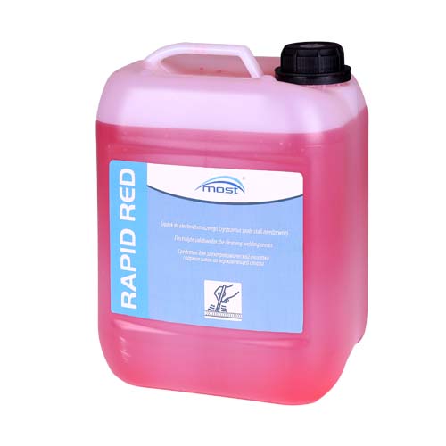Electrolyte for electrochemical cleaning RAPID RED 5L MOST