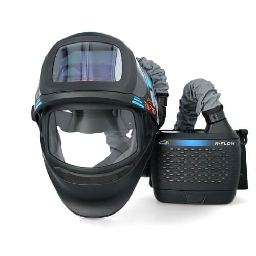 Welding Mask MOST WELD RAPTOR AIR Sinine koos Blower Unitiga R-FLOW - Kotis