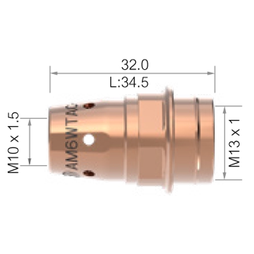 Tip Holder M6W 28,5mm